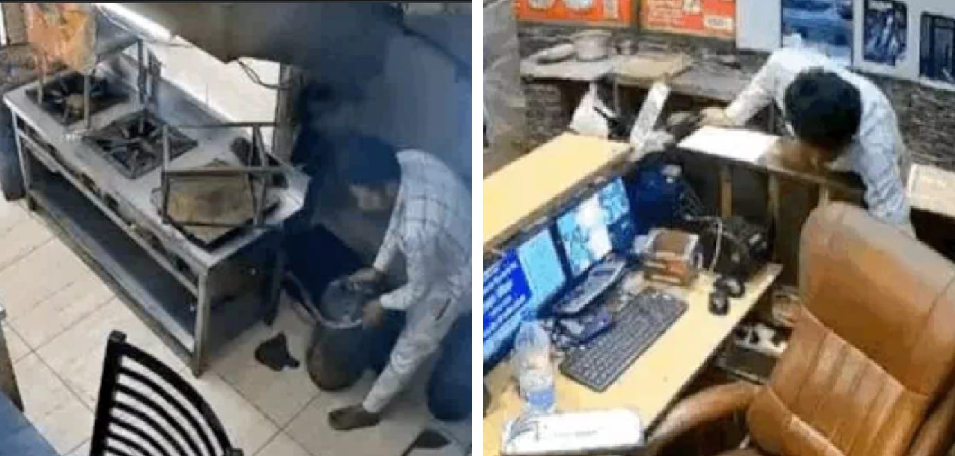 ਢਾਬੇ ਤੋਂ ਨਕਦੀ, ਮੋਬਾਈਲ ਅਤੇ ਪਰਸ ਚੋਰੀ, ਸੀ.ਸੀ.ਟੀ.ਵੀ. ਵਿਚ ਕੈਦ ਹੋਈ ਘਟਨਾ