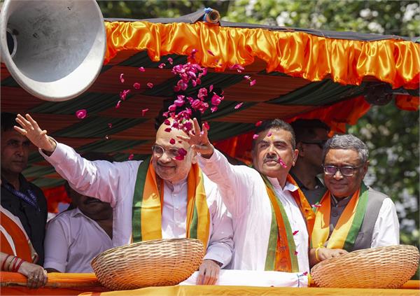 suvendu adhikari  amit shah  nomination papers  bjp