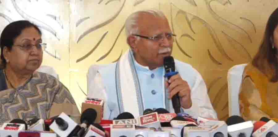 ਜਲੰਧਰ ਪਹੁੰਚੇ ਕੇਂਦਰੀ ਮੰਤਰੀ ਮਨੋਹਰ ਲਾਲ ਖੱਟੜ, ਮਹਿਲਾ ਰਾਖਵਾਂਕਰਨ ਦੇ ਮੁੱਦੇ ''ਤੇ ਘੇਰੀ ਕਾਂਗਰਸ