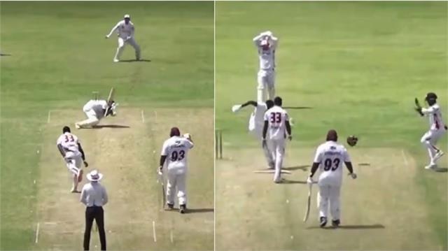 ਚਲਦੇ ਮੈਚ ''ਚ ਸਿਰ ''ਤੇ ਬਾਊਂਸਰ ਲਗਦੇ ਹੀ ਜ਼ਖਮੀ ਹੋ ਮੈਦਾਨ ''ਤੇ ਡਿੱਗਾ ਬੱਲੇਬਾਜ਼, ਮਚ ਗਈ ਤਰਥੱਲੀ