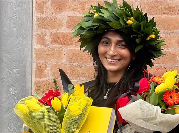nikita from jalandhar obtained her degree in italy