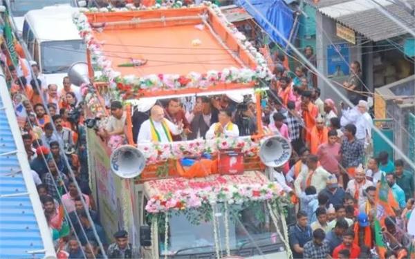 amit shah  west bengal  roadshow
