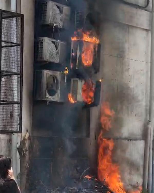 fire breaks out in posh locality jalandhar several ac outdoor units damaged
