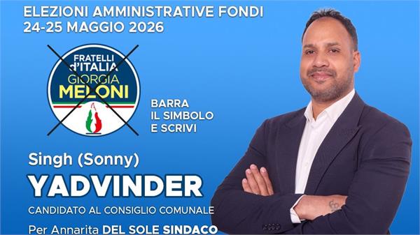 italy  punjabi youth fielded in election fray