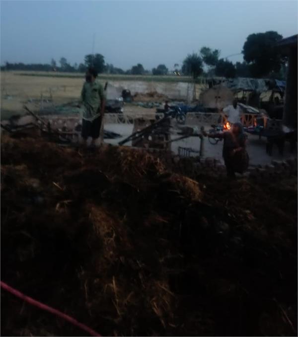 a massive fire broke out in the house of a gujjar family