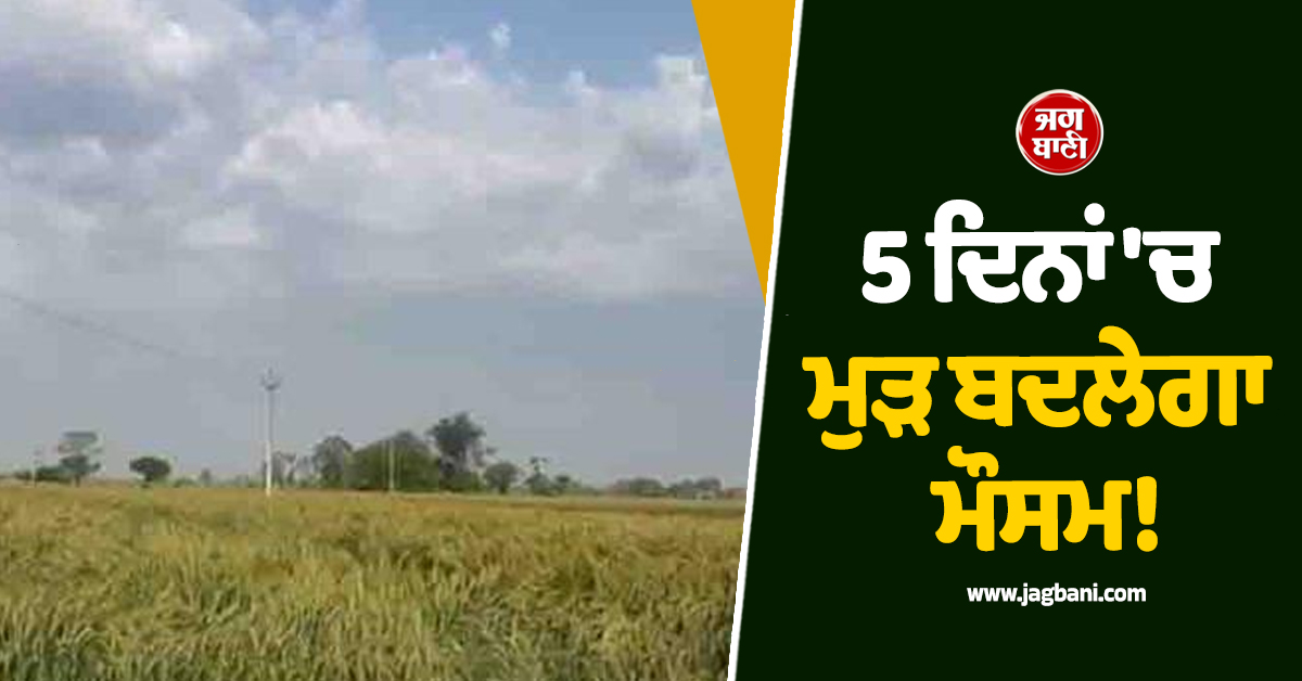5 ਦਿਨਾਂ 'ਚ ਮੁੜ ਬਦਲੇਗਾ ਮੌਸਮ! 17 ਅਪ੍ਰੈਲ ਤੱਕ ਪੰਜਾਬ ਦੇ ਮੌਸਮ ਦੀ ਹੋਈ ਵੱਡੀ ਭਵਿੱਖਬਾਣੀ