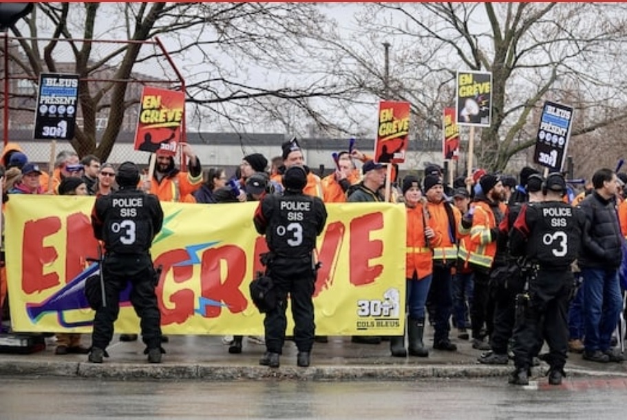 ਮੋਂਟਰੀਅਲ ''ਚ ਹੜਤਾਲੀ ਮਜ਼ਦੂਰਾਂ ਨੇ ਪਾਇਆ ਆਵਾਜਾਈ ''ਚ ਵਿਘਨ