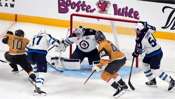 winnipeg jets out of playoff race after 6 2 loss to vegas