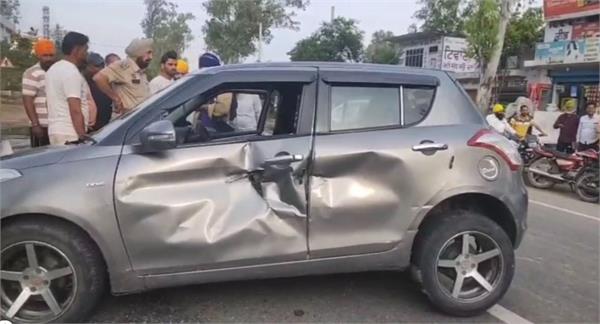 a high speed tipper hit a car