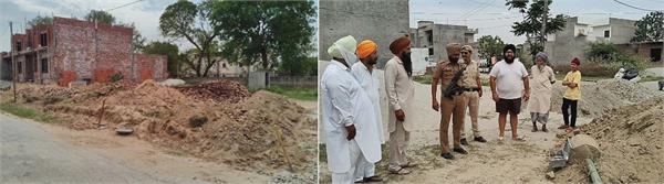 uproar over construction of plot in madan colony of jalalabad