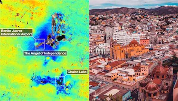 mexico city sinking 10 inches a year