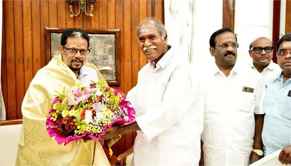 president murmu appoints rangasamy as puducherry chief minister