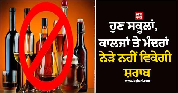 now liquor will not be sold near schools colleges and temples