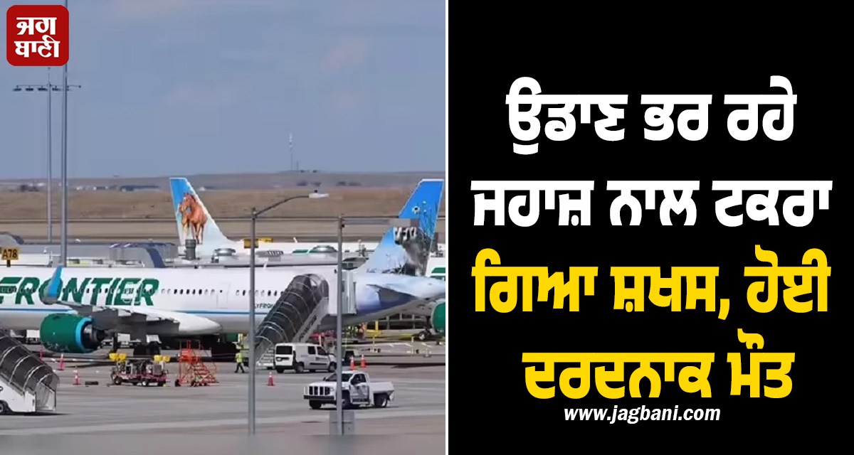 ਅਮਰੀਕਾ 'ਚ ਉਡਾਣ ਭਰ ਰਹੇ ਜਹਾਜ਼ ਨਾਲ ਟਕਰਾ ਗਿਆ ਸ਼ਖਸ, ਹੋਈ ਦਰਦਨਾਕ ਮੌਤ, 17 ਹੋਰ ਜ਼ਖਮੀ