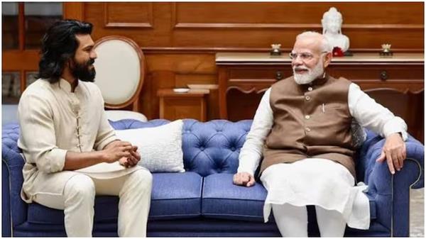   peddi   star ram charan recalls meeting pm narendra modi