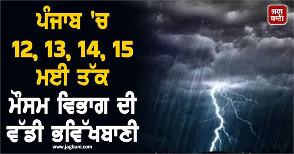 big weather forecast from the meteorological department in punjab