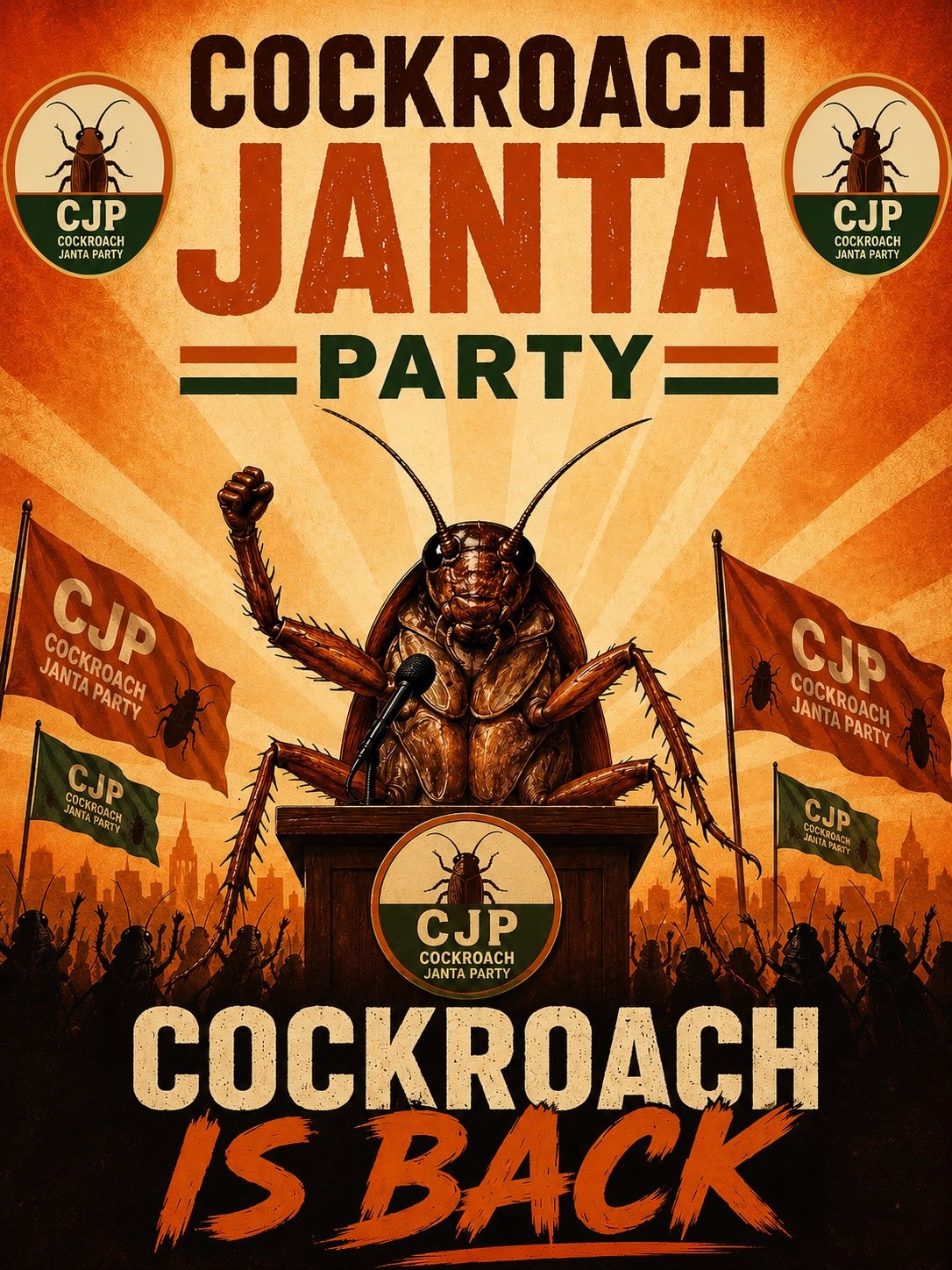 ਕਾਕਰੋਚ ਜਨਤਾ ਪਾਰਟੀ ਦੇ ‘X’ ਹੈਂਡਲ ’ਤੇ ਰੋਕ, Cockroach Is Back ਨਾਲ ਨਵਾਂ ਅਕਾਊਂਟ ਸ਼ੁਰੂ