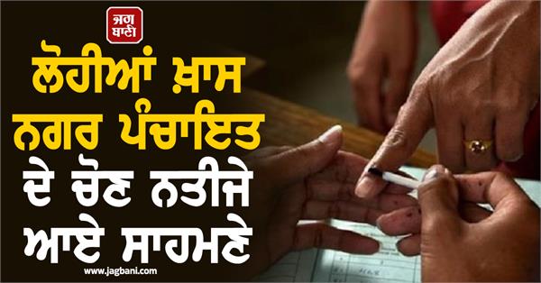 nagar panchayat lohian khas election results