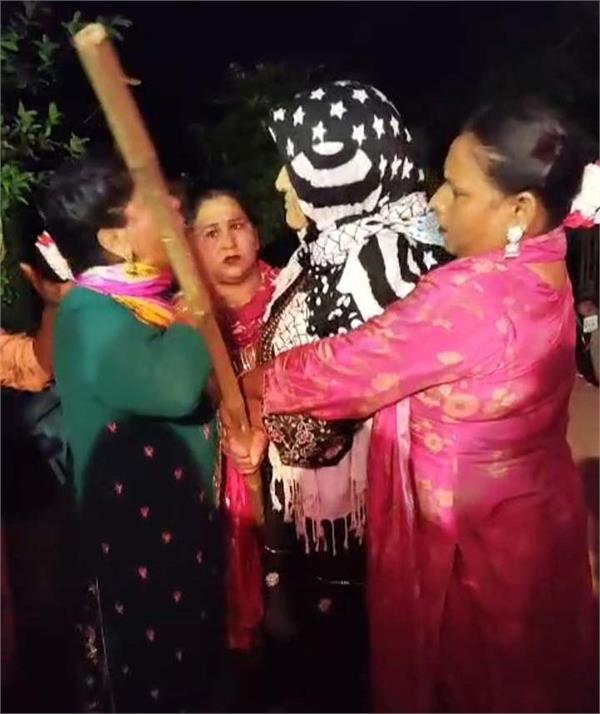 woman arrived with a stick to stop jagrata  then the police took major action