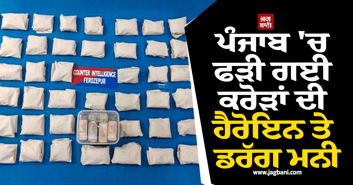 ਪੰਜਾਬ 'ਚ ਫੜੀ ਗਈ ਕਰੋੜਾਂ ਦੀ ਹੈਰੋਇਨ ਤੇ ਡਰੱਗ ਮਨੀ, ਸਰਹੱਦ ਪਾਰੋਂ ਹੁੰਦੀ ਸੀ ਤਸਕਰੀ, DGP ਦੇ ਵੱਡੇ ਖ਼ੁਲਾਸੇ