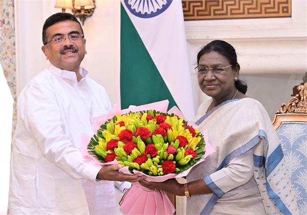 suvendu adhikari  president droupadi murmu