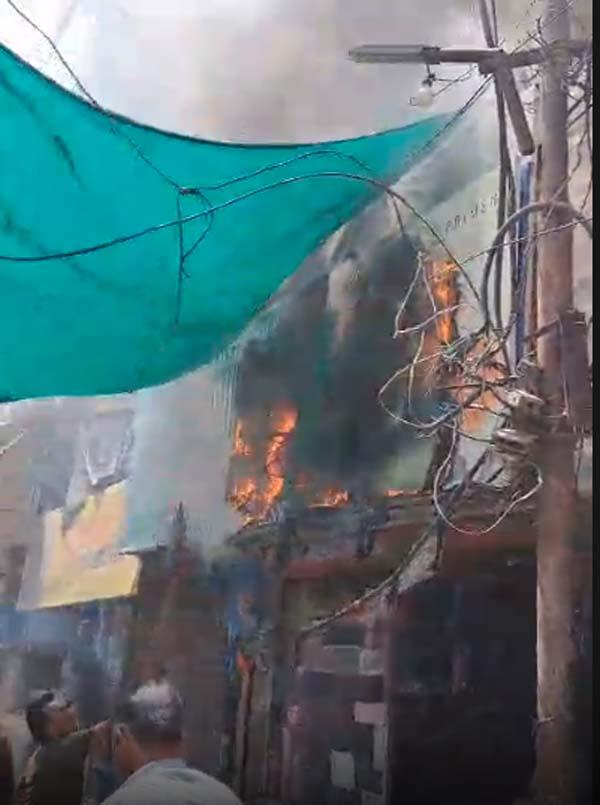 fire breaks out at ropar main bazaar shop board