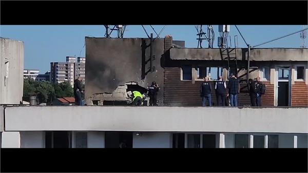 russian drone crashed into residential building