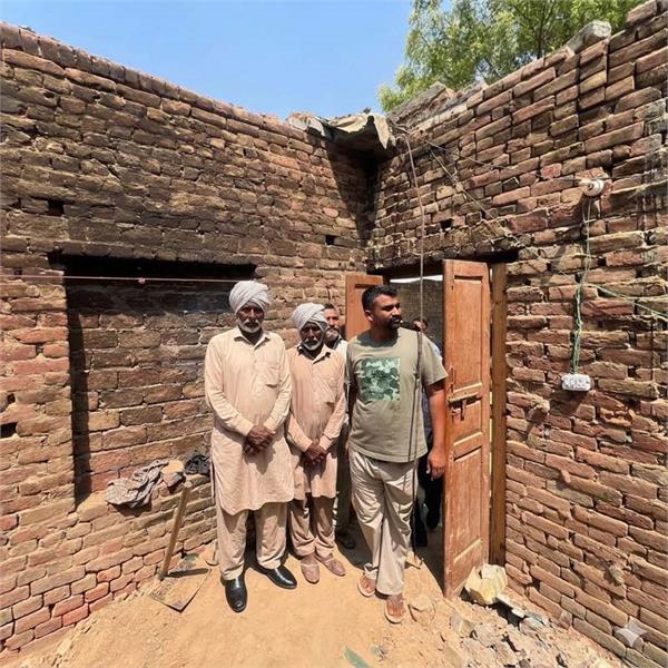 roofs of the rooms of the house of a poor family collapsed