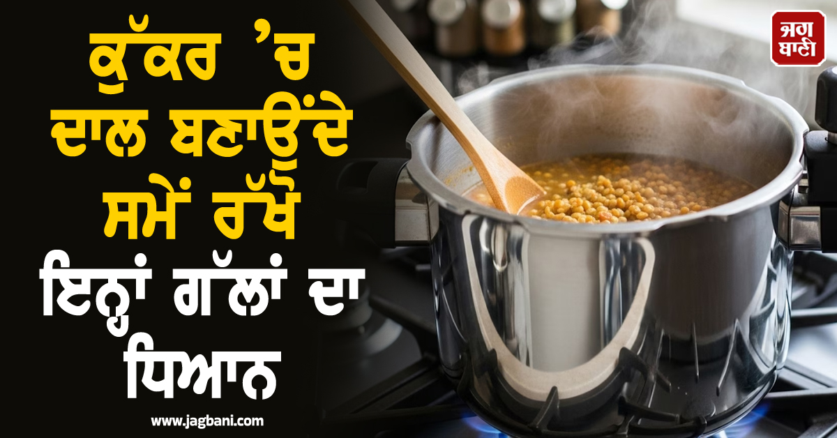 ਕੁੱਕਰ ’ਚ ਦਾਲ ਬਣਾਉਂਦੇ ਸਮੇਂ ਰੱਖੋ ਇਨ੍ਹਾਂ ਗੱਲਾਂ ਦਾ ਧਿਆਨ
