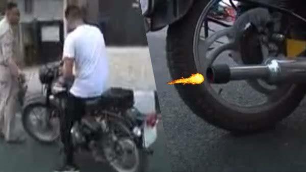 8 bikers arrested for bursting crackers on bullet motorcycles