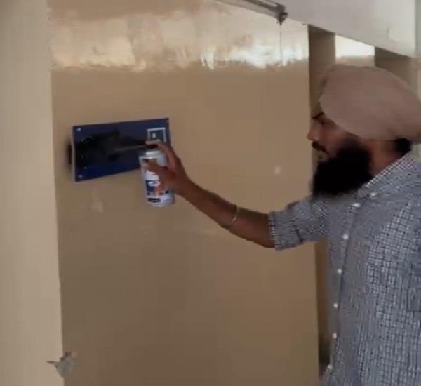 black ink smeared on name plates at panjab university