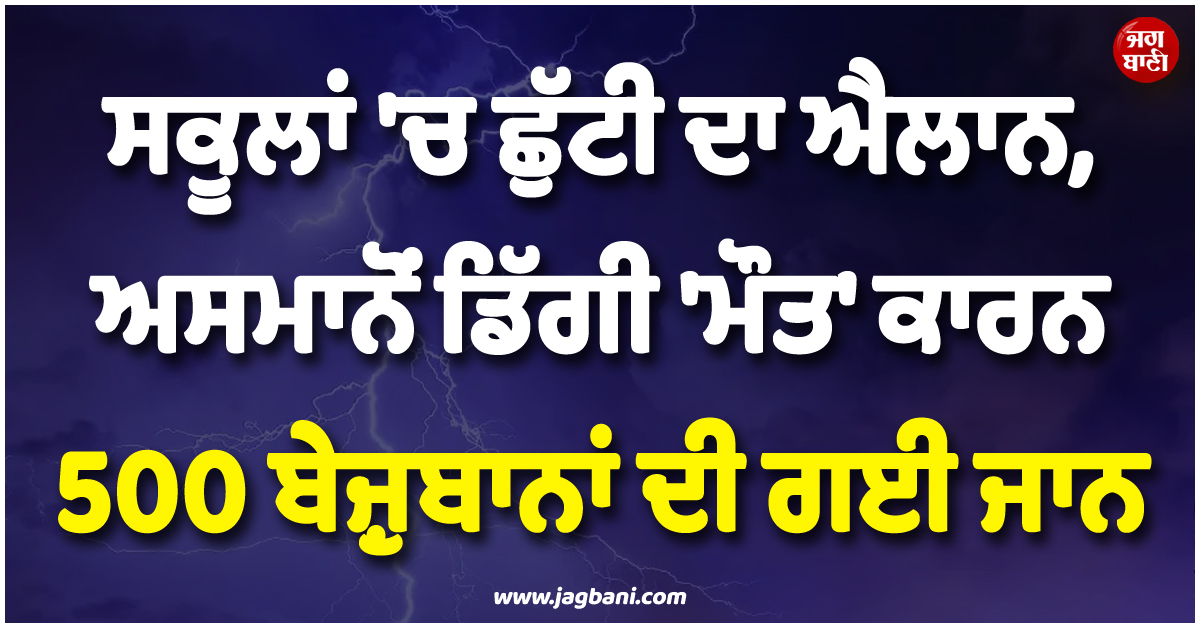 ਸਕੂਲਾਂ ''ਚ ਛੁੱਟੀ ਦਾ ਐਲਾਨ, ਅਸਮਾਨੋਂ ਡਿੱਗੀ ''ਮੌਤ'' ਕਾਰਨ 500 ਬੇਜ਼ੁਬਾਨਾਂ ਦੀ ਗਈ ਜਾਨ, ਉੱਤਰਾਖੰਡ ''ਚ ਹਾਹਾਕਾਰ