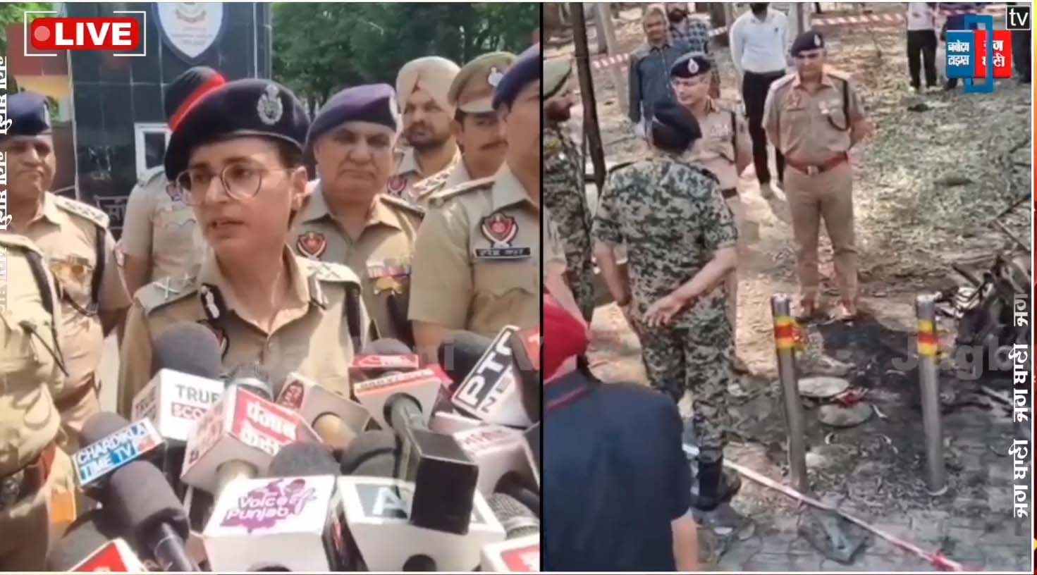 ਜਲੰਧਰ BSF ਹੈੱਡਕੁਆਰਟਰ ਨੇੜੇ ਹੋਏ ਧਮਾਕੇ ਬਾਰੇ ਪੁਲਸ ਕਮਿਸ਼ਨਰ ਨੇ ਦਿੱਤੀ ਵੱਡੀ ਅਪਡੇਟ!  DGP ਯਾਦਵ ਨੇ ਲਿਆ ਜਾਇਜ਼ਾ