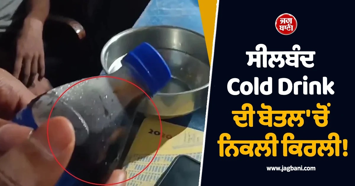 ਸੀਲਬੰਦ Cold Drink ਦੀ ਬੋਤਲ 'ਚੋਂ ਨਿਕਲੀ ਕਿਰਲੀ! ਵੀਡੀਓ ਦੇਖ ਉੱਡ ਜਾਣਗੇ ਤੁਹਾਡੇ ਹੋਸ਼