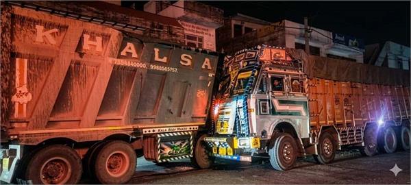 truck driver injured on road accident