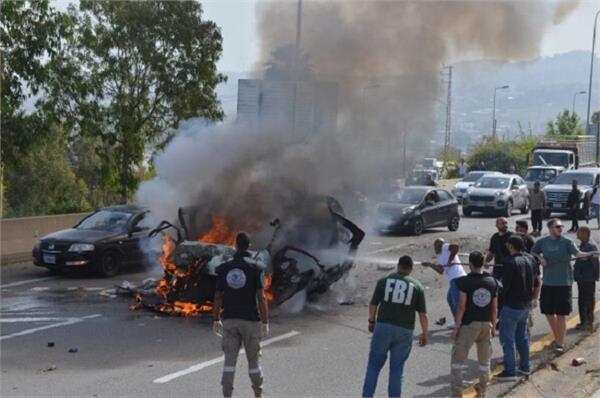 eight killed in israeli drone strike on highway in southern beirut 