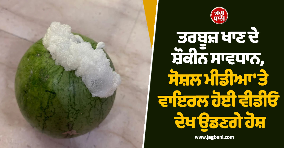 ਤਰਬੂਜ਼ ਖਾਣ ਦੇ ਸ਼ੌਕੀਨ ਸਾਵਧਾਨ, ਸੋਸ਼ਲ ਮੀਡੀਆ 'ਤੇ ਵਾਇਰਲ ਹੋਈ ਵੀਡੀਓ ਦੇਖ ਉਡਣਗੇ ਹੋਸ਼