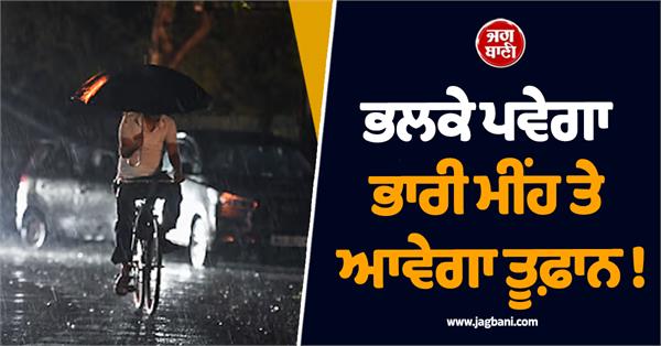 there will be heavy rain and a storm tomorrow