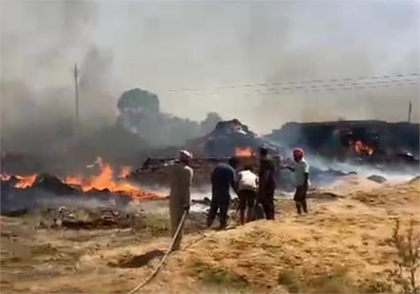 a massive fire broke out at a factory
