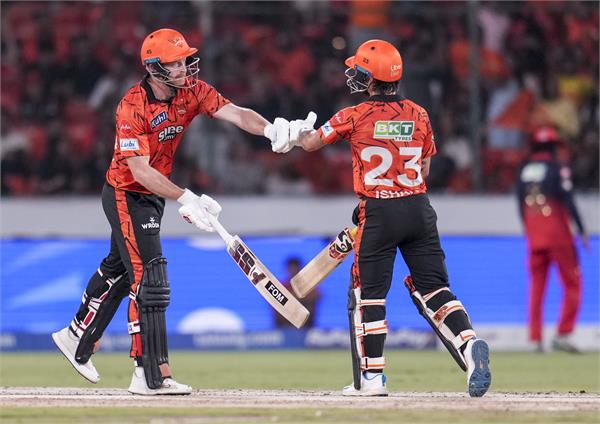 rcb vs srh hyderabad set a target of 256 runs for bangalore