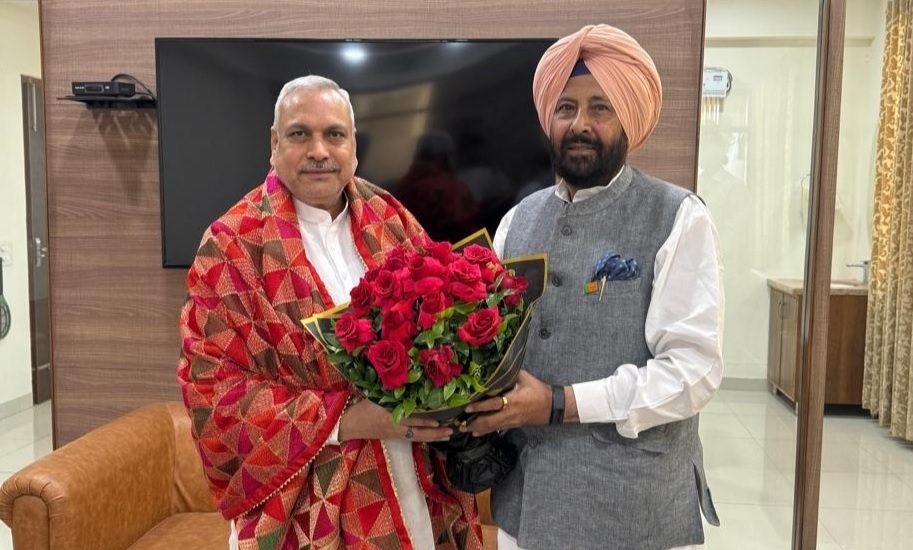 ਪੰਜਾਬ ਭਾਜਪਾ ਪ੍ਰਧਾਨ ਕੇਵਲ ਸਿੰਘ ਢਿੱਲੋਂ ਨੇ ਰਾਸ਼ਟਰੀ ਉਪ ਪ੍ਰਧਾਨ ਸੌਦਾਨ ਸਿੰਘ ਨਾਲ ਕੀਤੀ ਮੁਲਾਕਾਤ