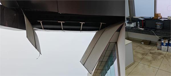 halwara airport terminal collapsed in the first torrential rain