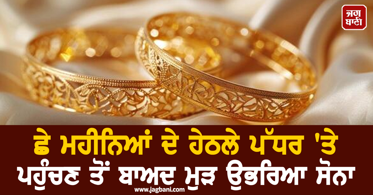 ਛੇ ਮਹੀਨਿਆਂ ਦੇ ਹੇਠਲੇ ਪੱਧਰ ''ਤੇ ਪਹੁੰਚਣ ਤੋਂ ਬਾਅਦ ਮੁੜ ਉਭਰਿਆ ਸੋਨਾ, ਚਾਂਦੀ ਨੇ ਵੀ ਮਾਰੀ ਲੰਮੀ ਛਾਲ