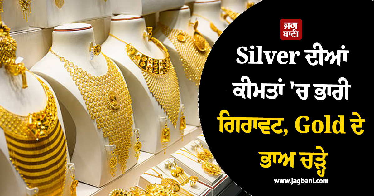 Silver ਦੀਆਂ ਕੀਮਤਾਂ 'ਚ ਭਾਰੀ ਗਿਰਾਵਟ, Gold ਦੇ ਭਾਅ ਚੜ੍ਹੇ; ਜਾਣੋ MCX 'ਤੇ ਨਵੇਂ ਰੇਟ