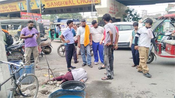 drunk father throws son down in jalandhar