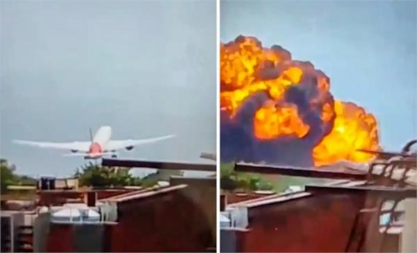 ahmedabad plane crash video youth airplane boy