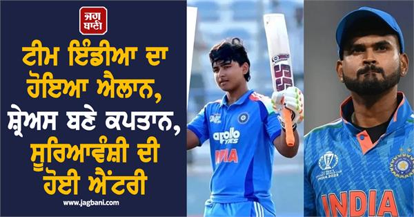 team india announced