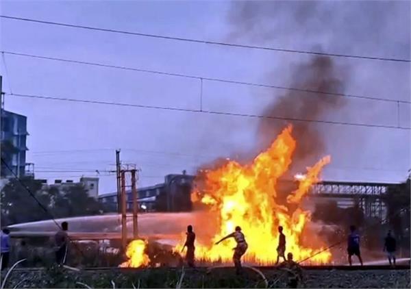 west bengal  naphtha pipeline  fire  people  hospital