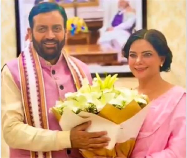 famous actress satinder satti met cm naib singh saini 