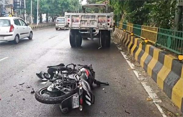 young man injured after bike collides with municipal corporation trolley